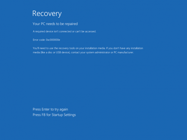 Fehlercode 0xc00000e – Windows 10 Fehlercode – Wie repariert man
