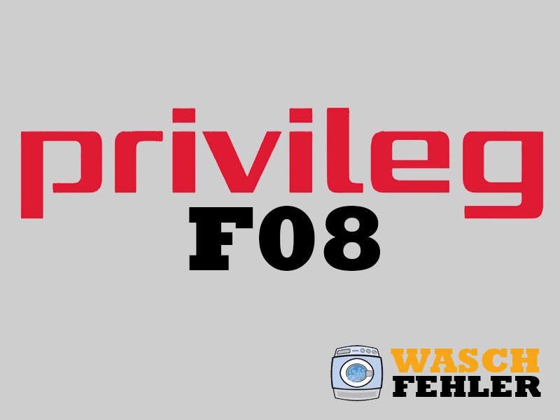 Privileg Waschmaschine Fehlercode F08
