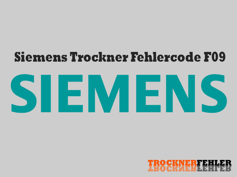 Siemens Trockner Fehlercode: F09