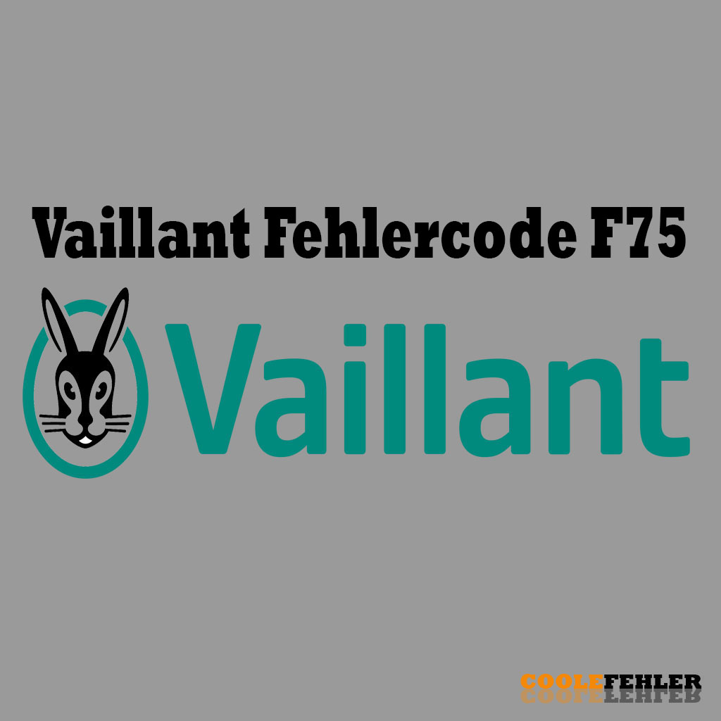 Vaillant Fehlercode F75 – Problemlösung